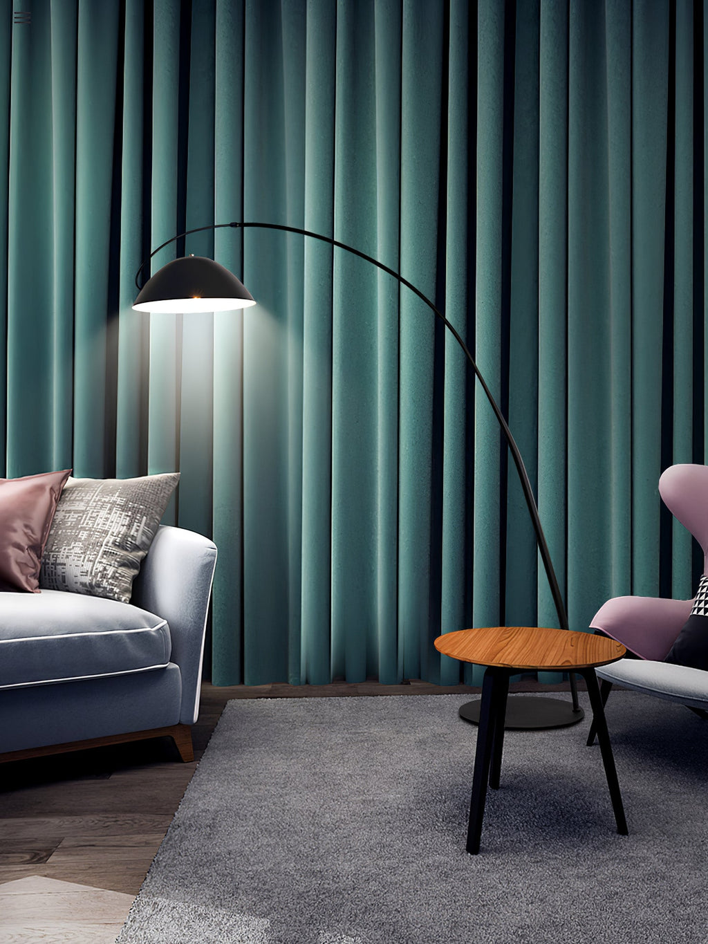 FENWICK TAPERED SILK FLOOR LANTERN