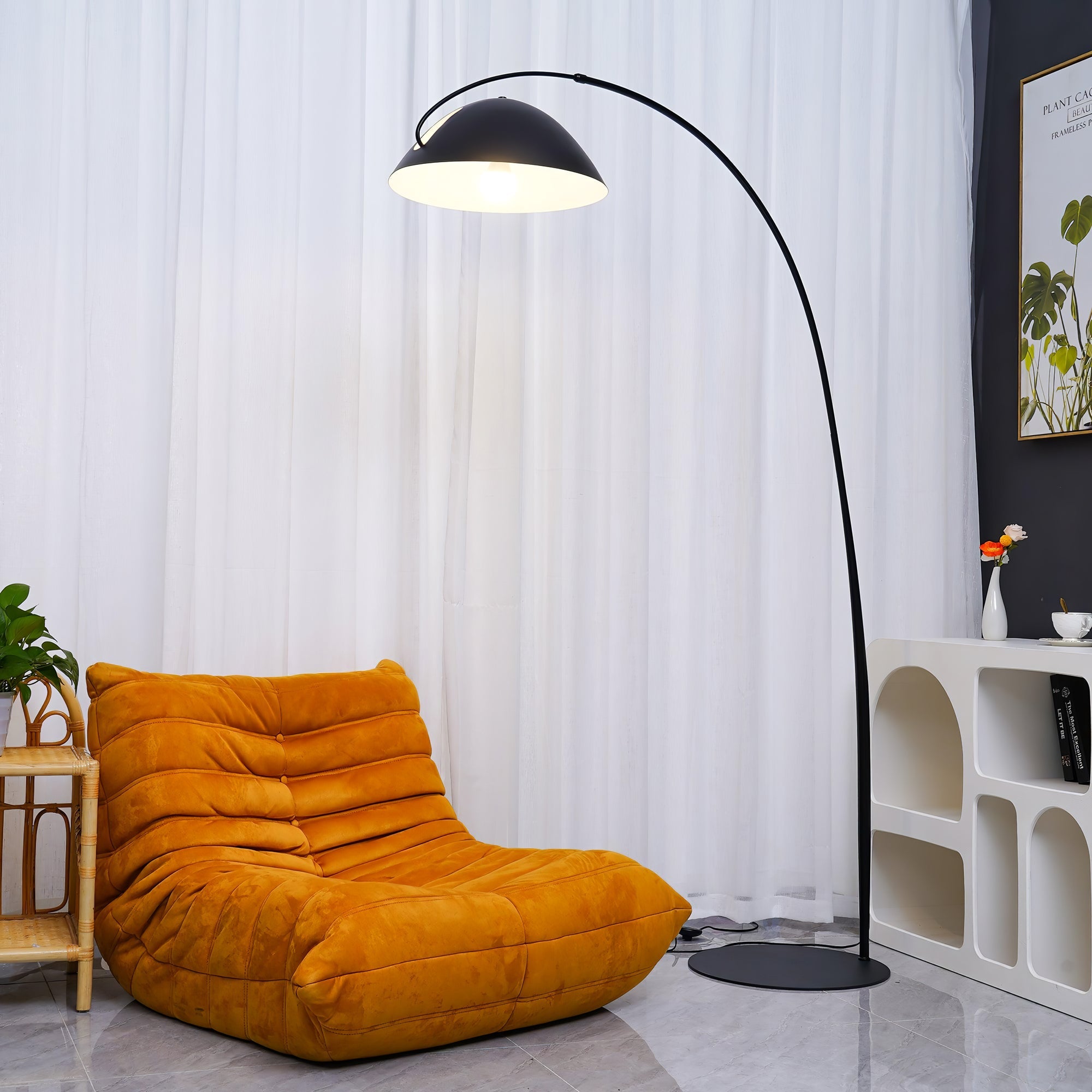 FENWICK TAPERED SILK FLOOR LANTERN