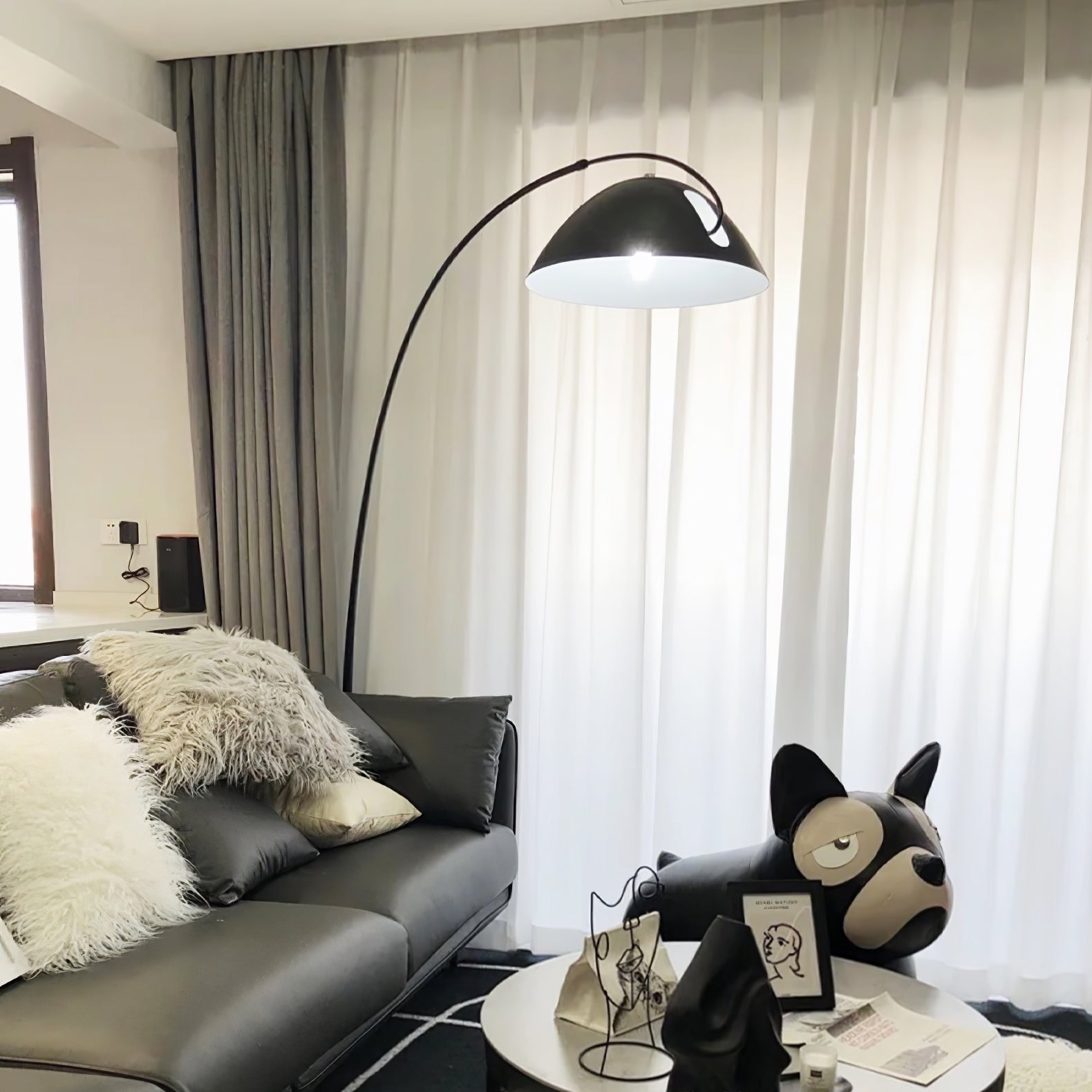 FENWICK TAPERED SILK FLOOR LANTERN