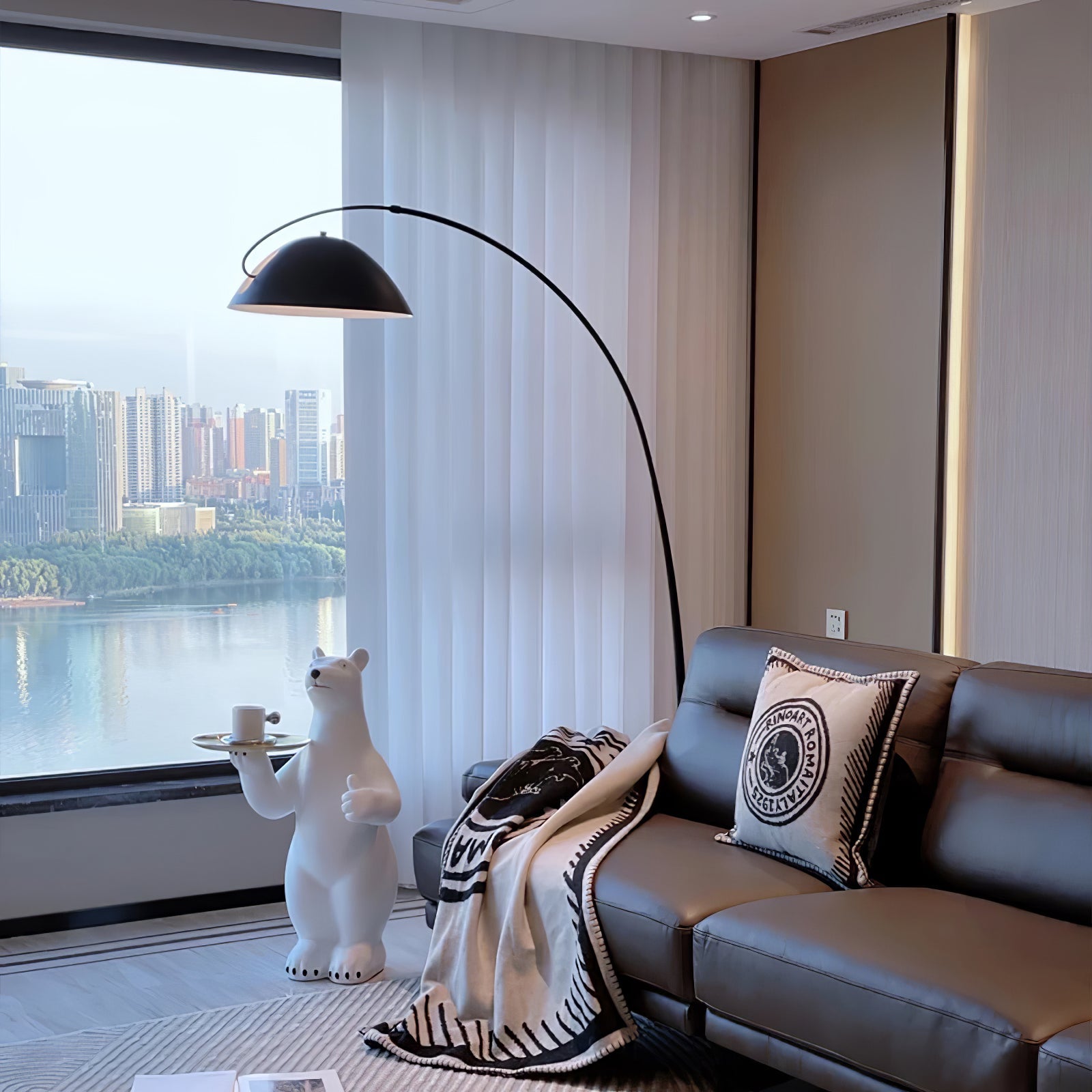 FENWICK TAPERED SILK FLOOR LANTERN
