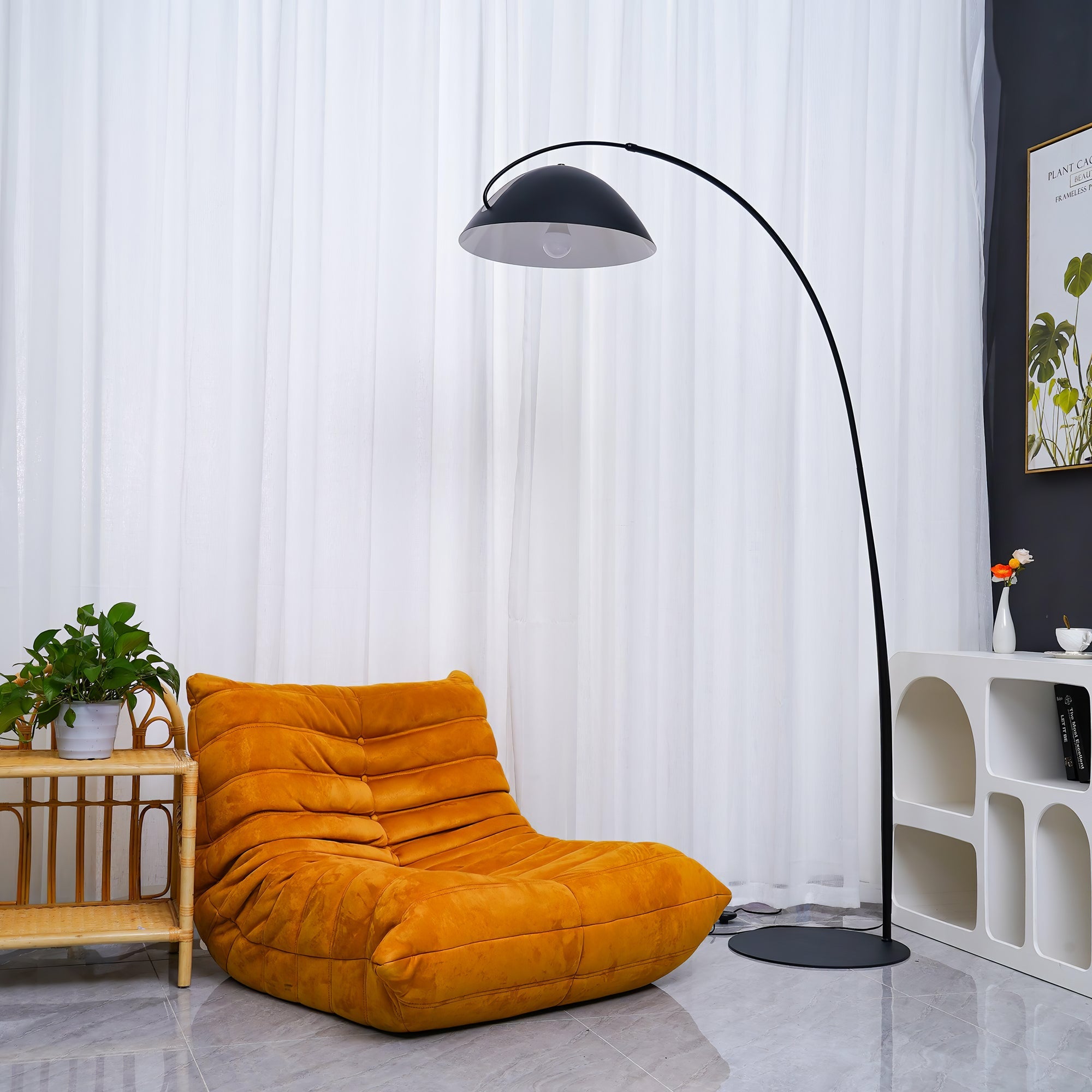 FENWICK TAPERED SILK FLOOR LANTERN