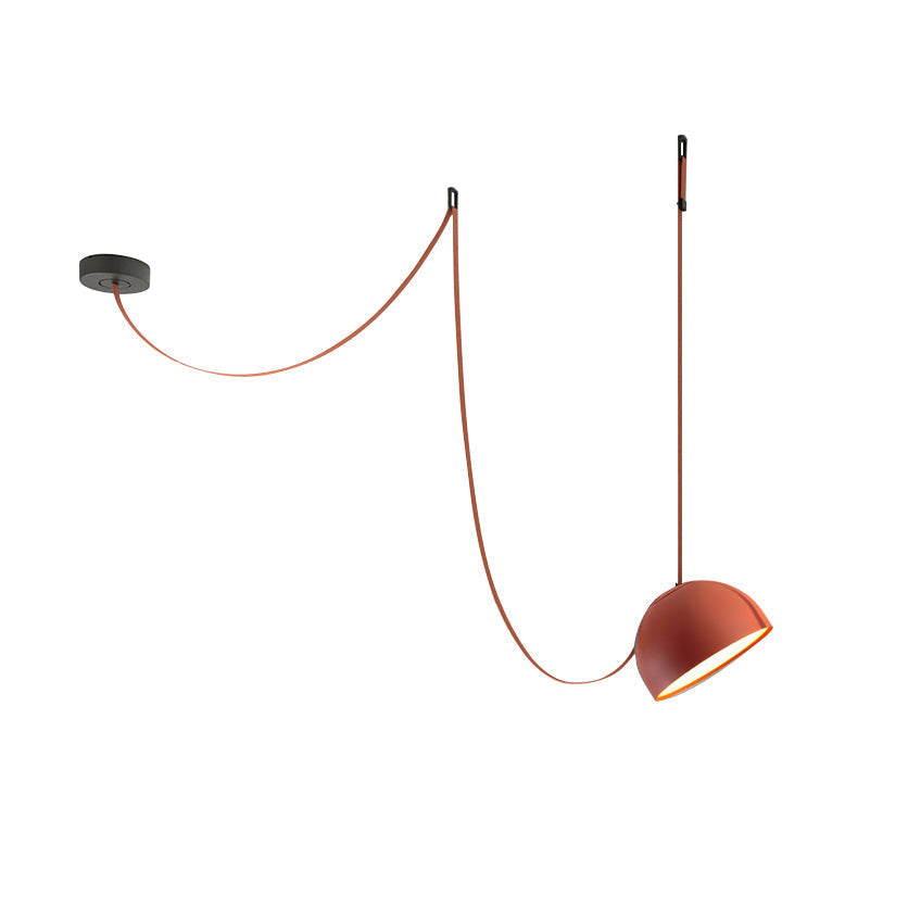 WINTERBOURNE LEATHER DOME PENDANT LIGHT