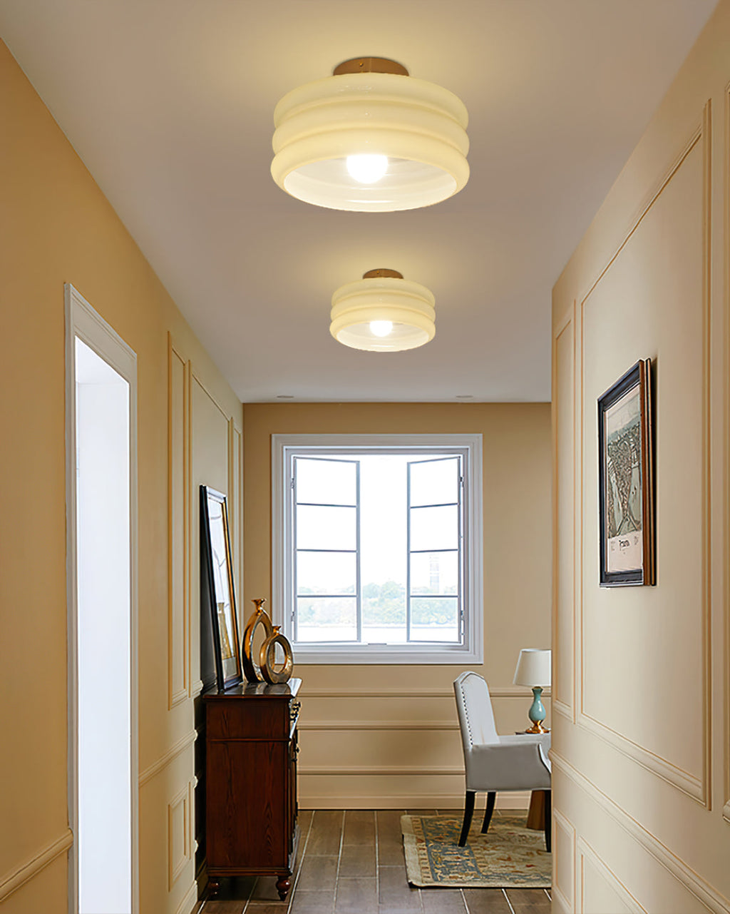 BRAMBLETON FROSTED GLASS HANGING LANTERN
