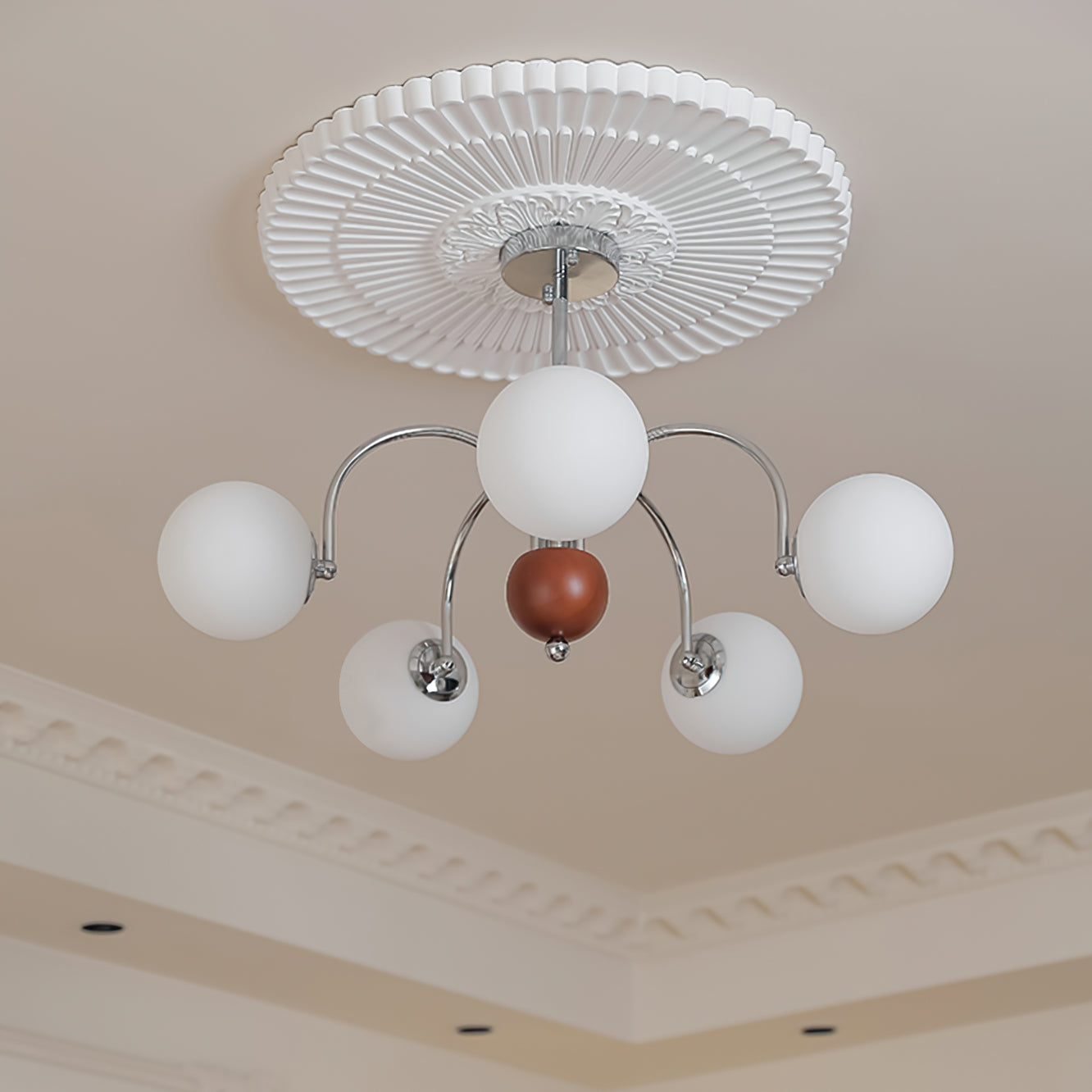 WINTHROP SILVER GLEAMING CEILING LANTERN