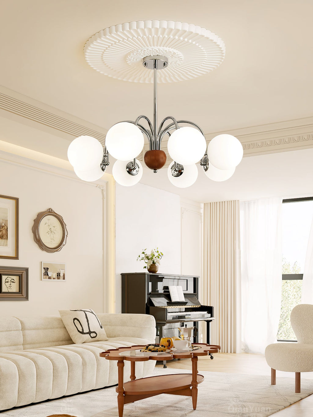 WINTHROP SILVER GLEAMING CEILING LANTERN