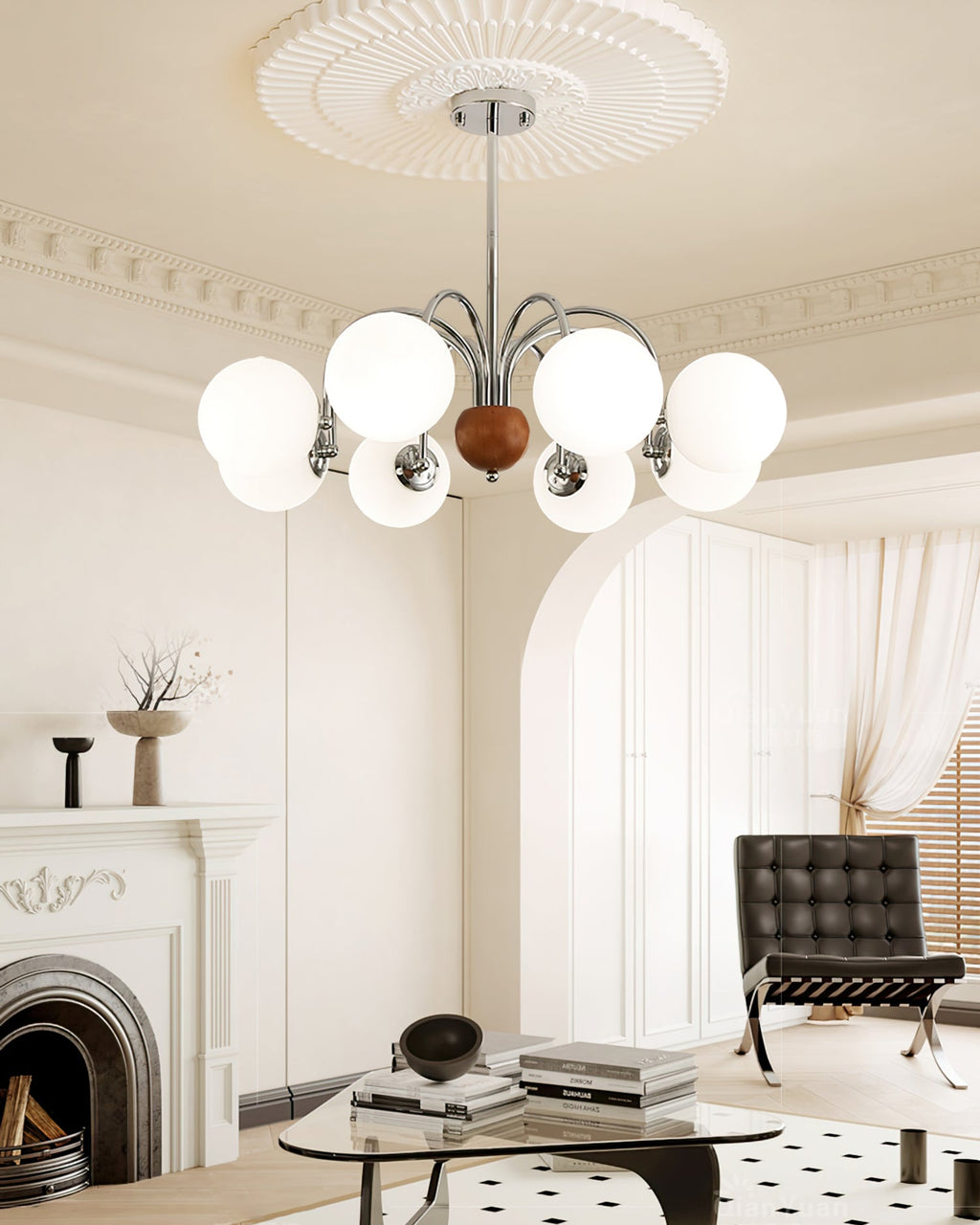 WINTHROP SILVER GLEAMING CEILING LANTERN