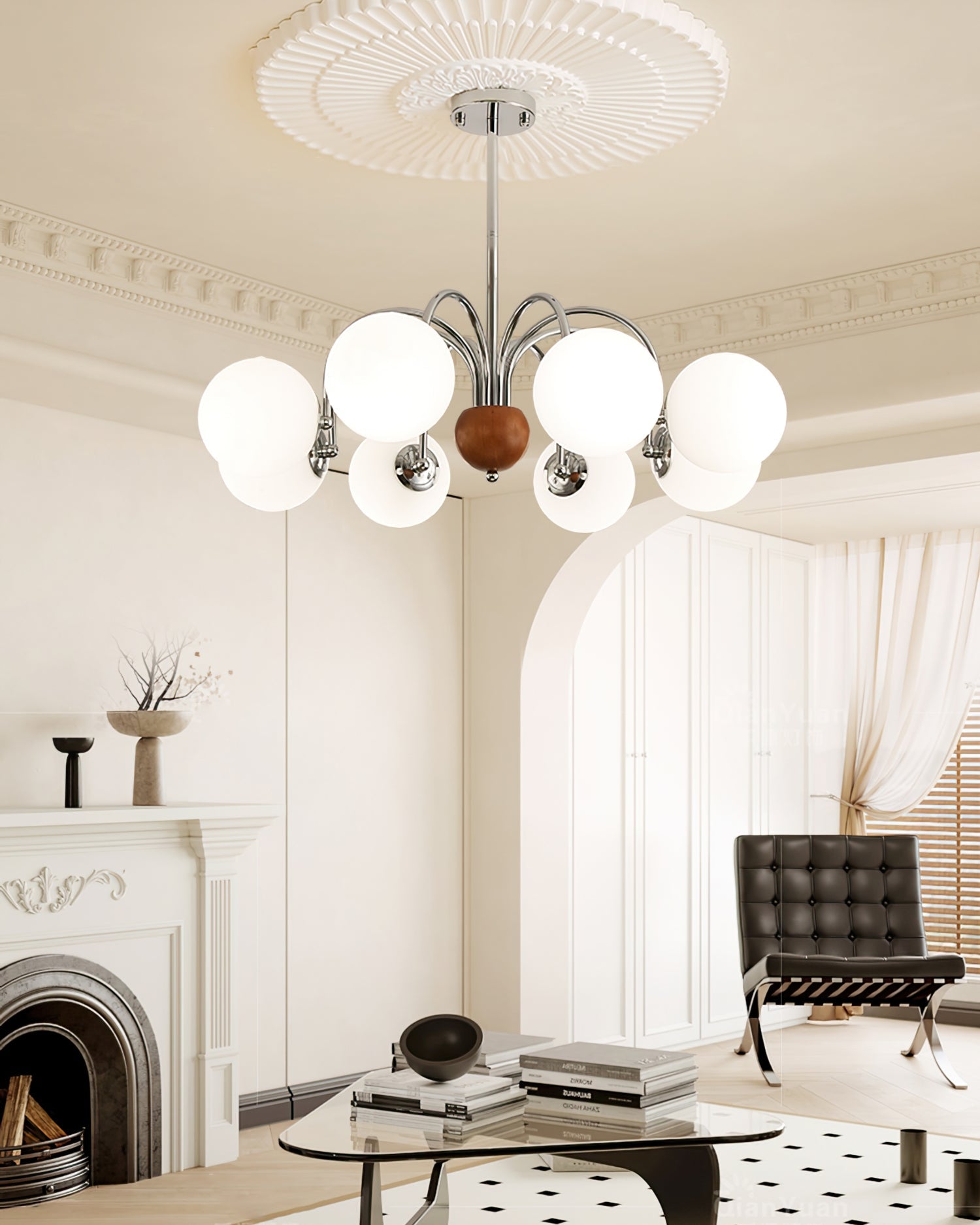 WINTHROP SILVER GLEAMING CEILING LANTERN