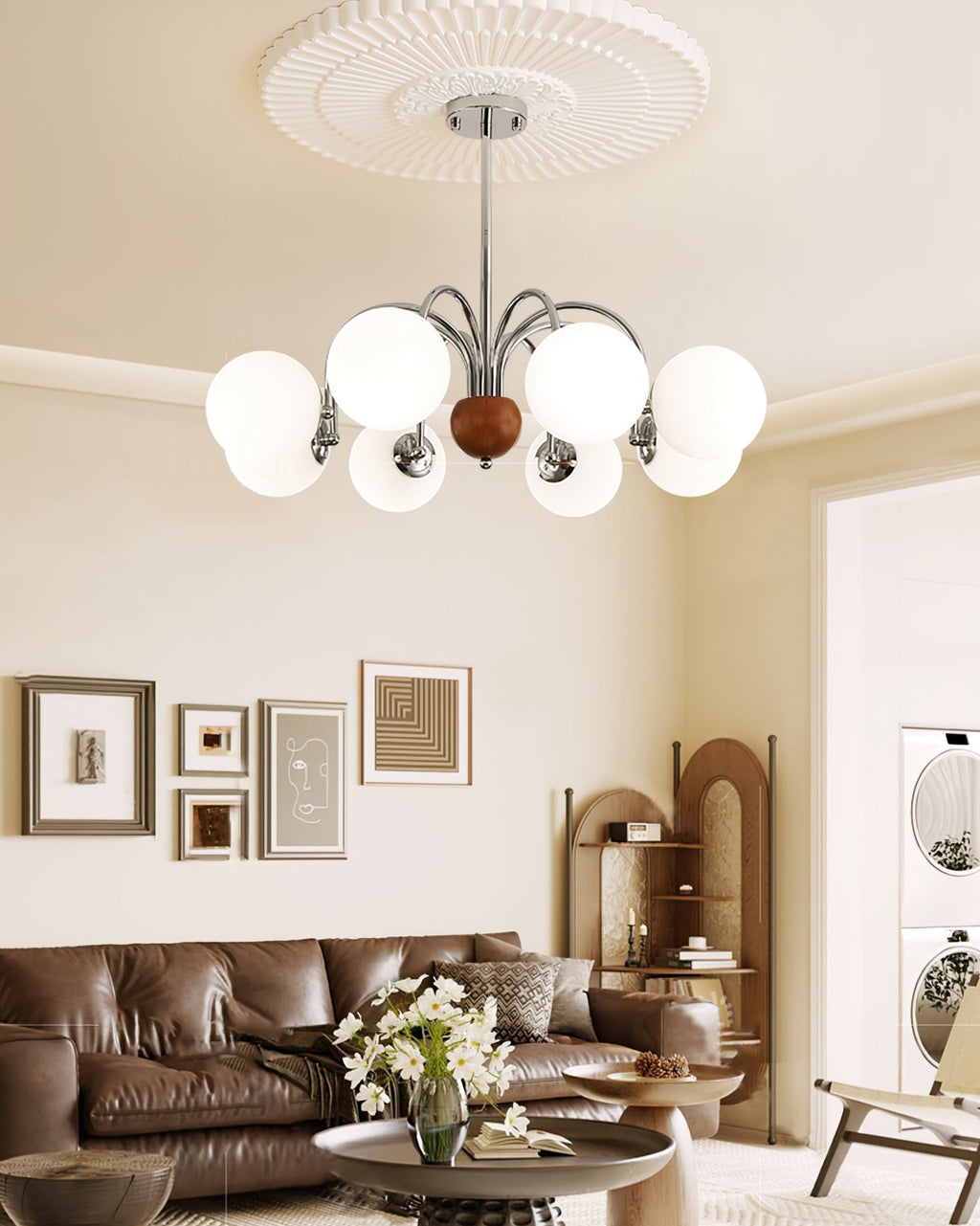 WINTHROP SILVER GLEAMING CEILING LANTERN