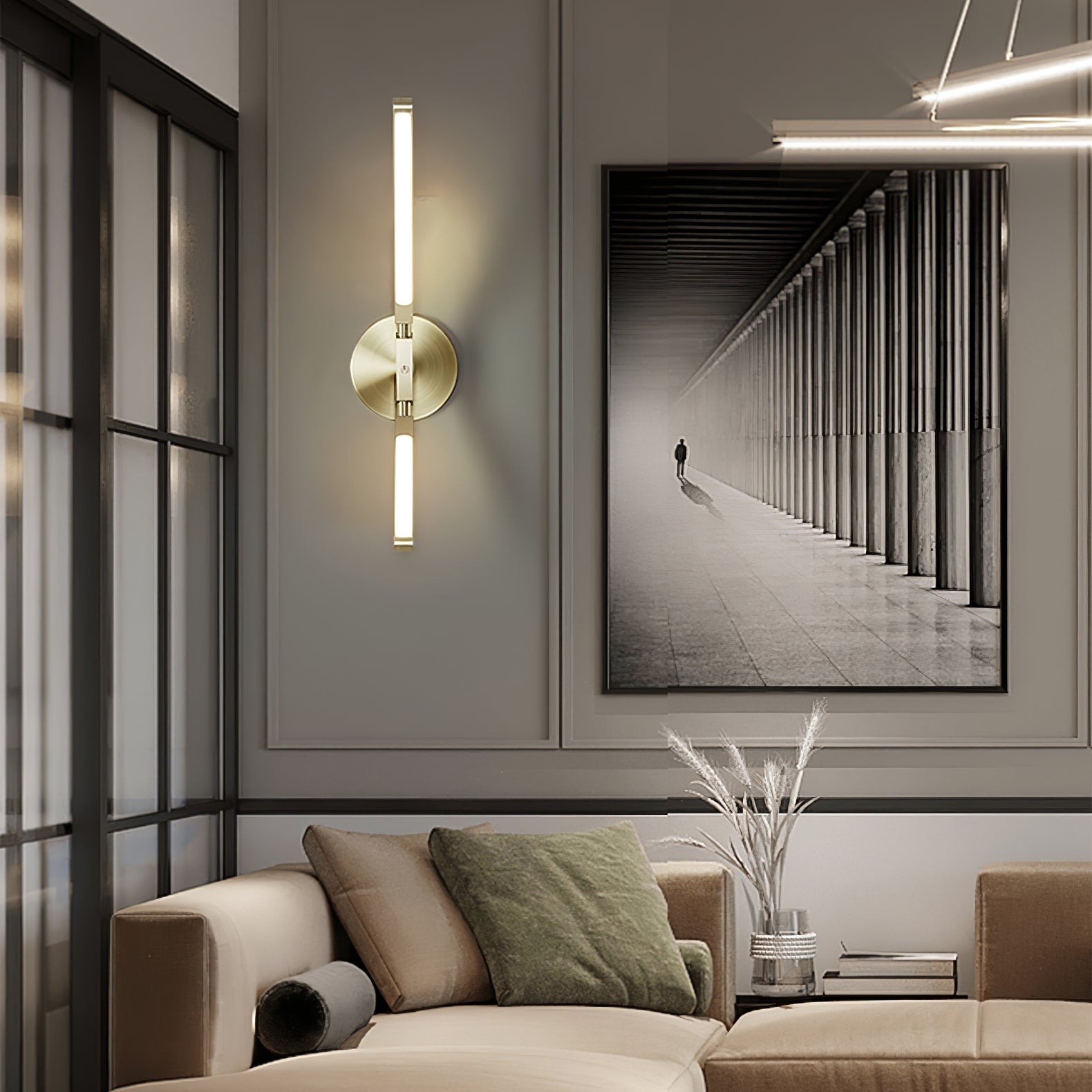 CLARINGTON RUSTIC FROSTED GLASS WALL SCONCE