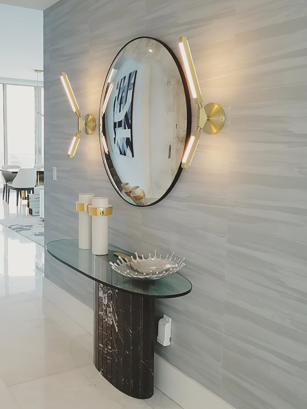 CLARINGTON RUSTIC FROSTED GLASS WALL SCONCE