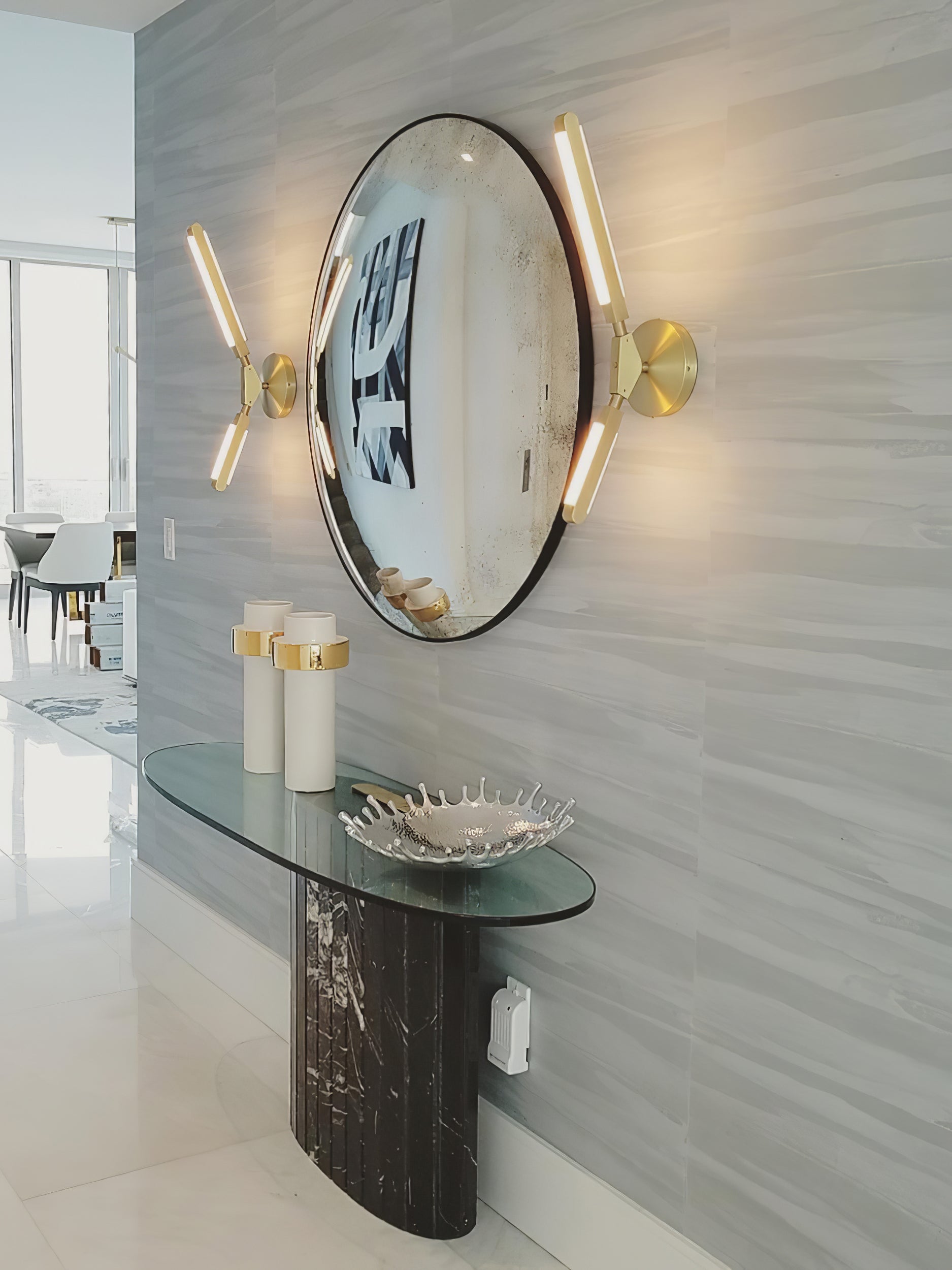 CLARINGTON RUSTIC FROSTED GLASS WALL SCONCE