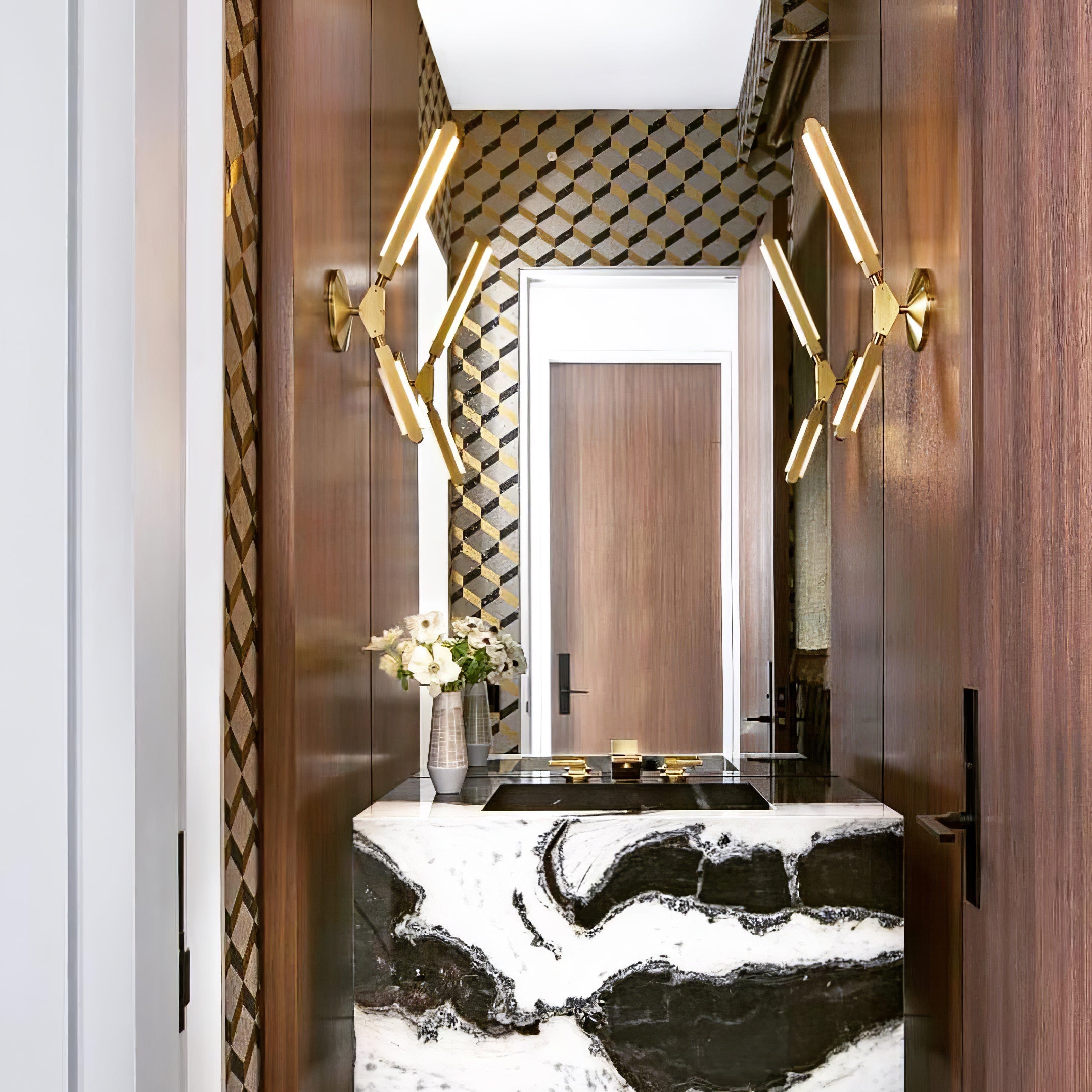 CLARINGTON RUSTIC FROSTED GLASS WALL SCONCE