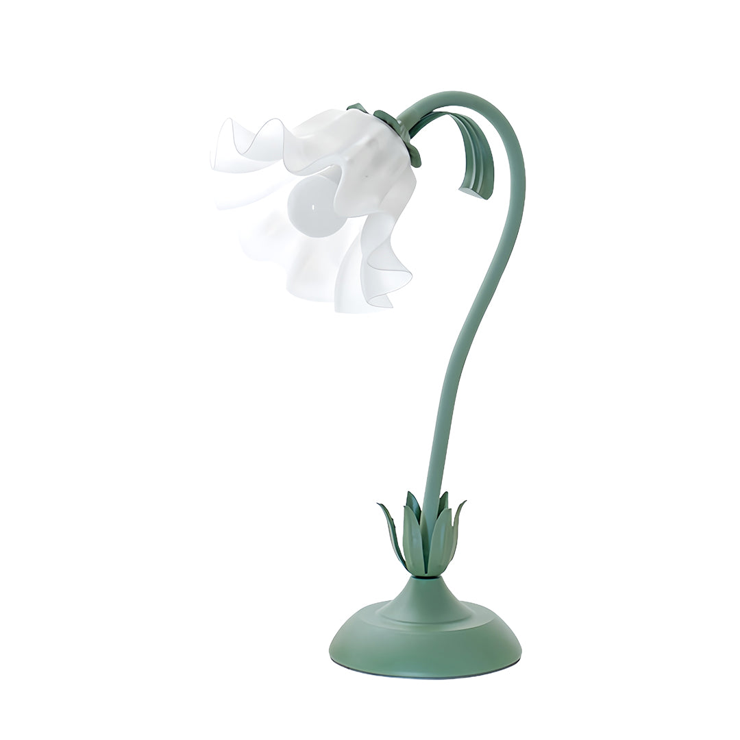 VERDANT AMARYLLIS TWISTED GLASS TABLE LAMP