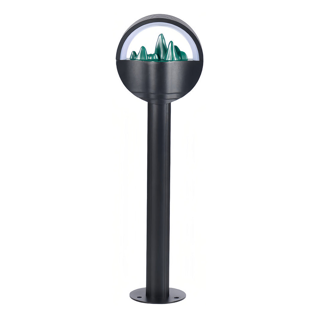 WINDSOR FROSTED ORB GARDEN ILLUMINATOR, WEATHER-RESISTANT PATHWAY LANTERN
