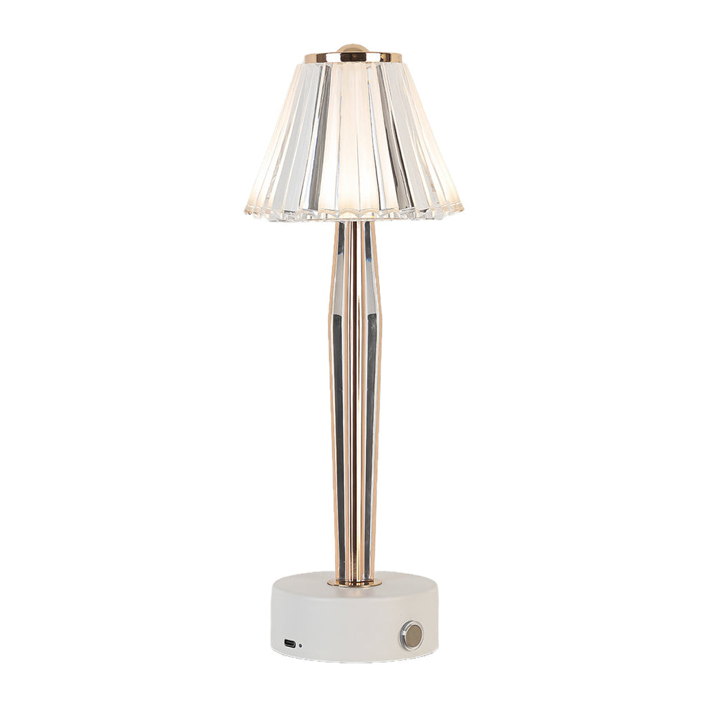 WINTHROP IRON TOUCH LAMP WITH ACRYLIC GLOW SHADE