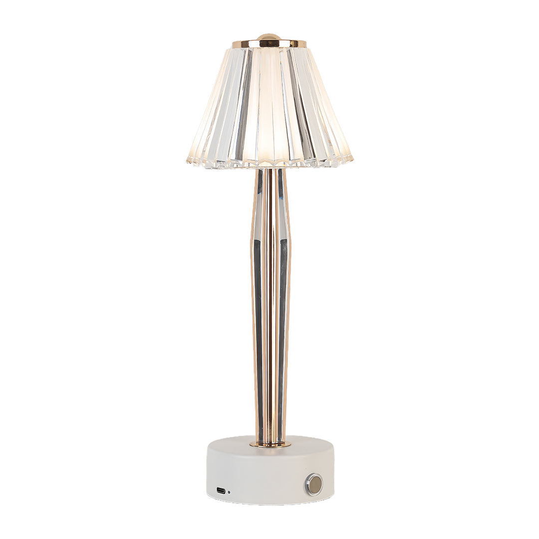 WINTHROP IRON TOUCH LAMP WITH ACRYLIC GLOW SHADE