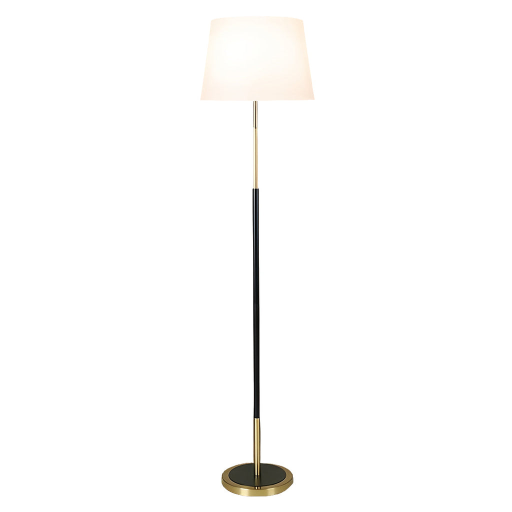 BRAMBLETON IRON CANOPY FLOOR LAMP WITH TEXTILE SHADE