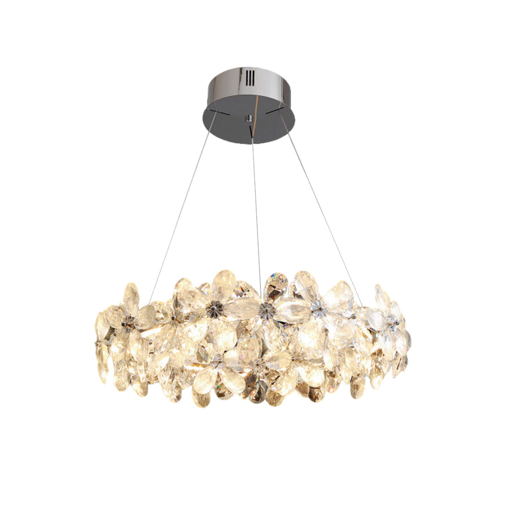 VIOLETTE FLORAL CRYSTAL CANDELABRA CHANDELIER