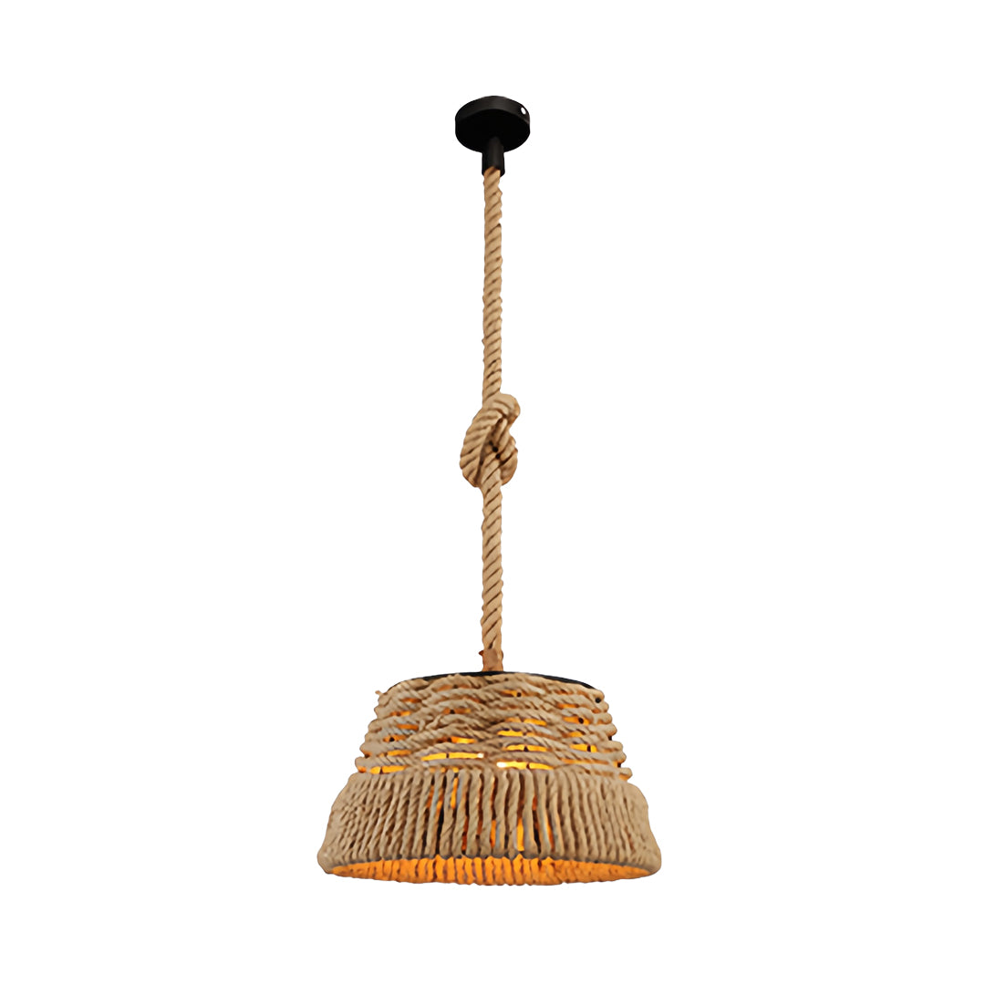 WINCHESTER ROPE-BOUND IRON PENDANT LAMP