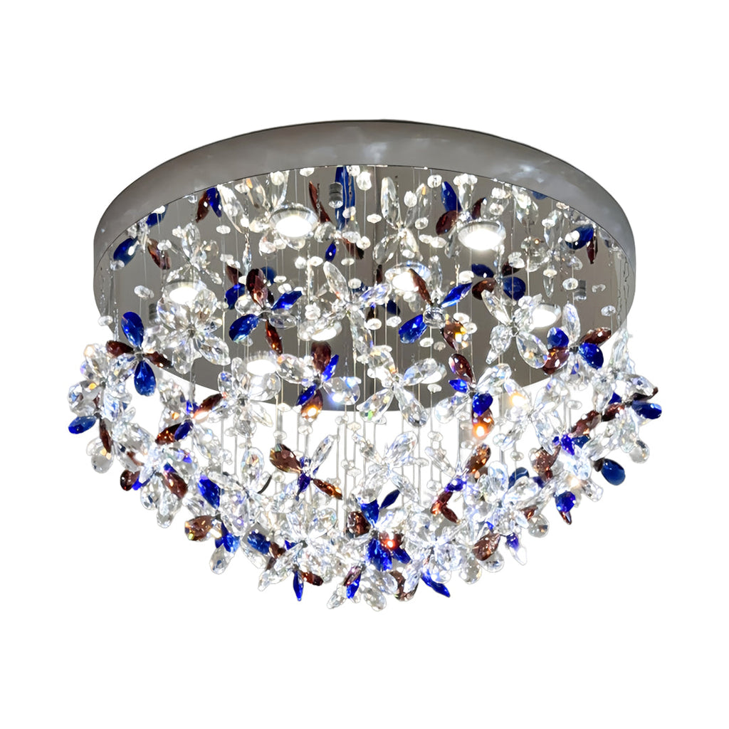 VIOLETTE CRYSTAL CEILING ORB, LUMINOUS ROMANTIC LIGHT FIXTURE