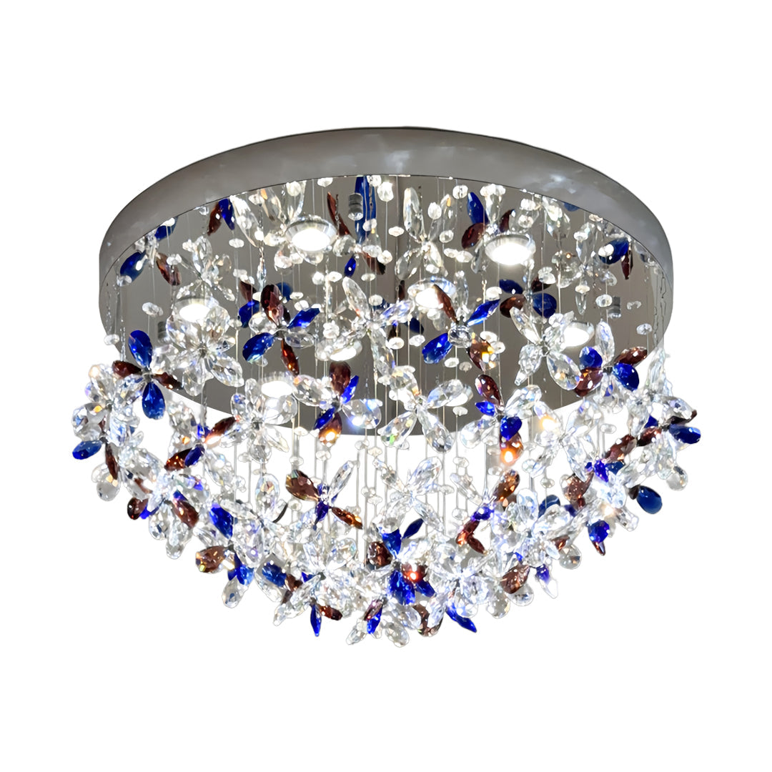 VIOLETTE CRYSTAL CEILING ORB, LUMINOUS ROMANTIC LIGHT FIXTURE