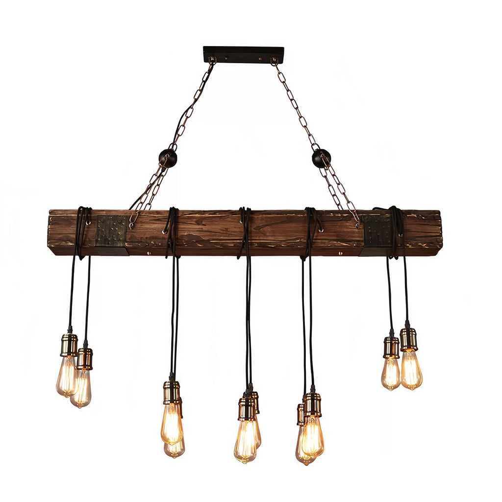 RAVENWOOD IRON AND TIMBER HANGING LANTERN