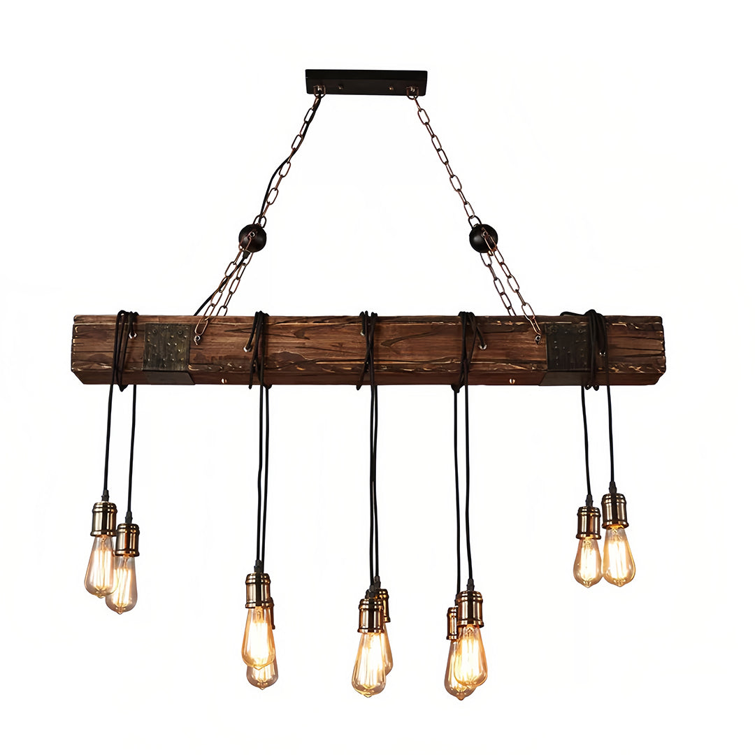 RAVENWOOD IRON AND TIMBER HANGING LANTERN