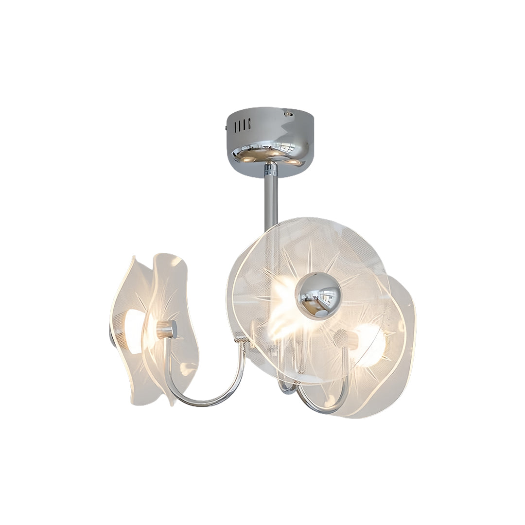 WINDSOR CRYSTAL MULTI-ARM CHANDELIER WITH SILVER TRIM