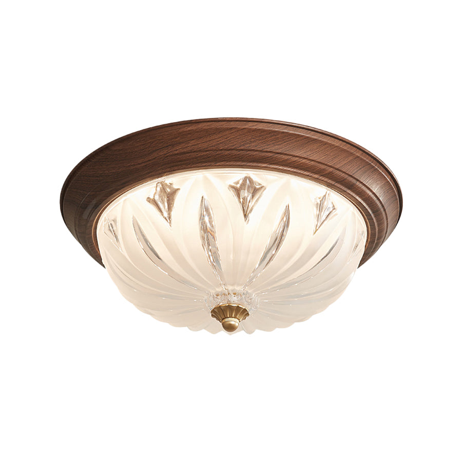 WINTHORPE WALNUT HUE FLUSH MOUNT LIGHTING