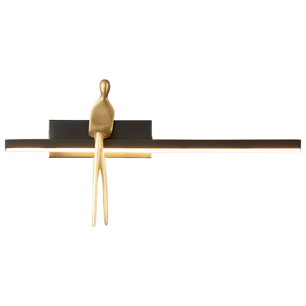 VINCENT GILDED FIGURE LED WALL LAMP