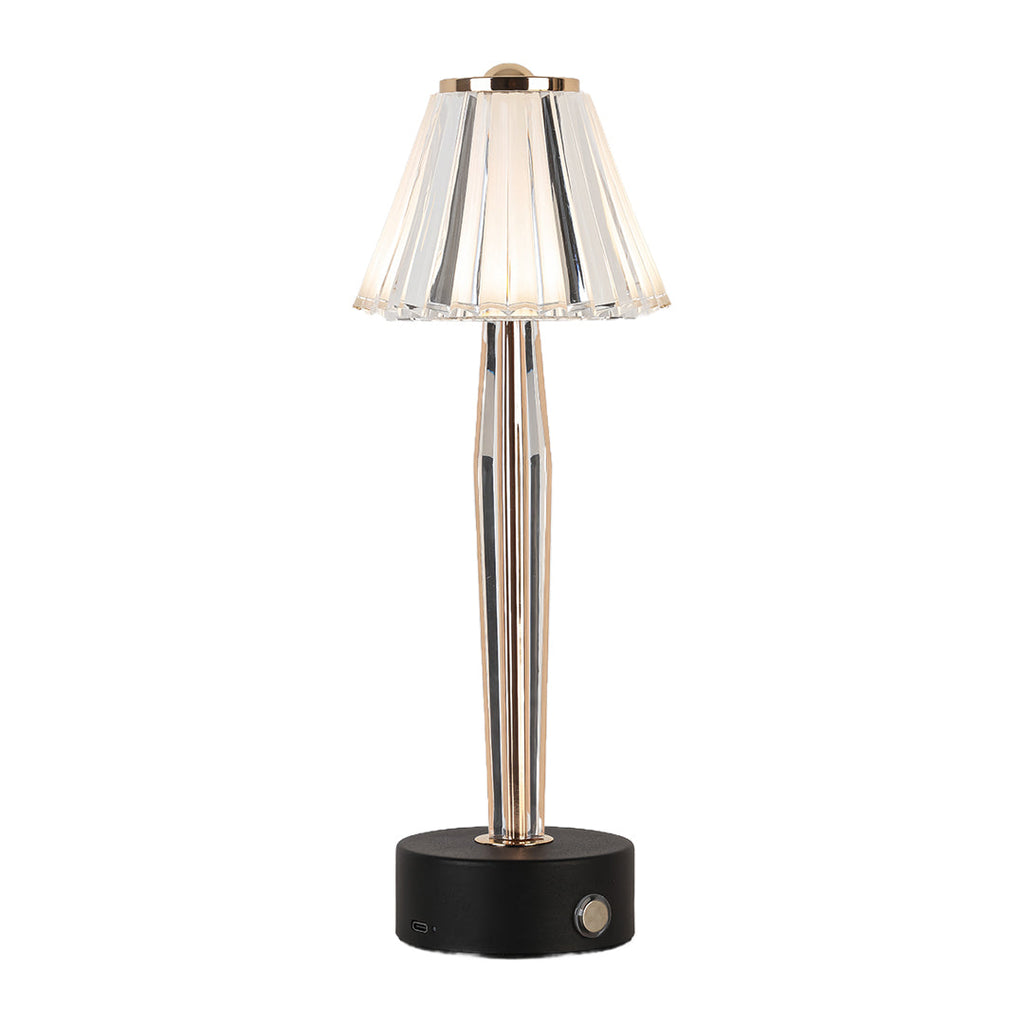 WINTHROP IRON TOUCH LAMP WITH ACRYLIC GLOW SHADE