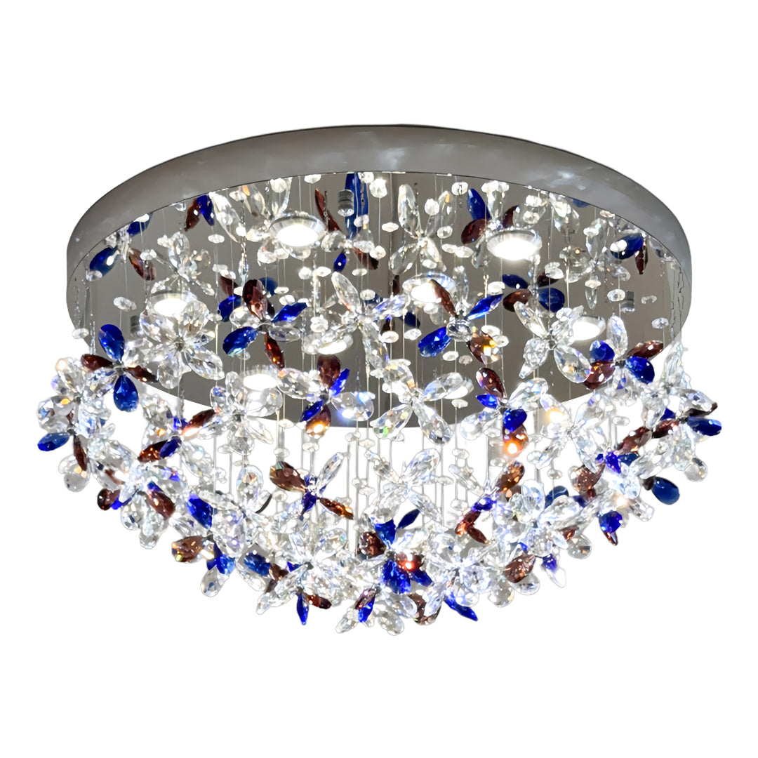 VIOLETTE CRYSTAL CEILING ORB, LUMINOUS ROMANTIC LIGHT FIXTURE