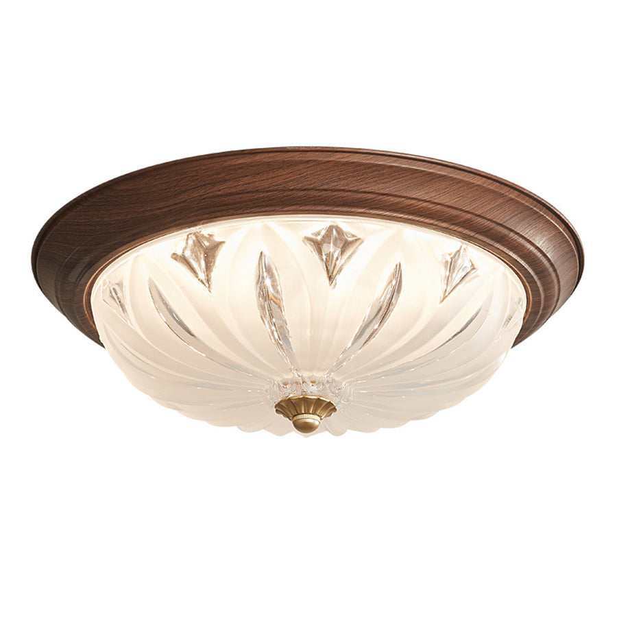 WINTHORPE WALNUT HUE FLUSH MOUNT LIGHTING