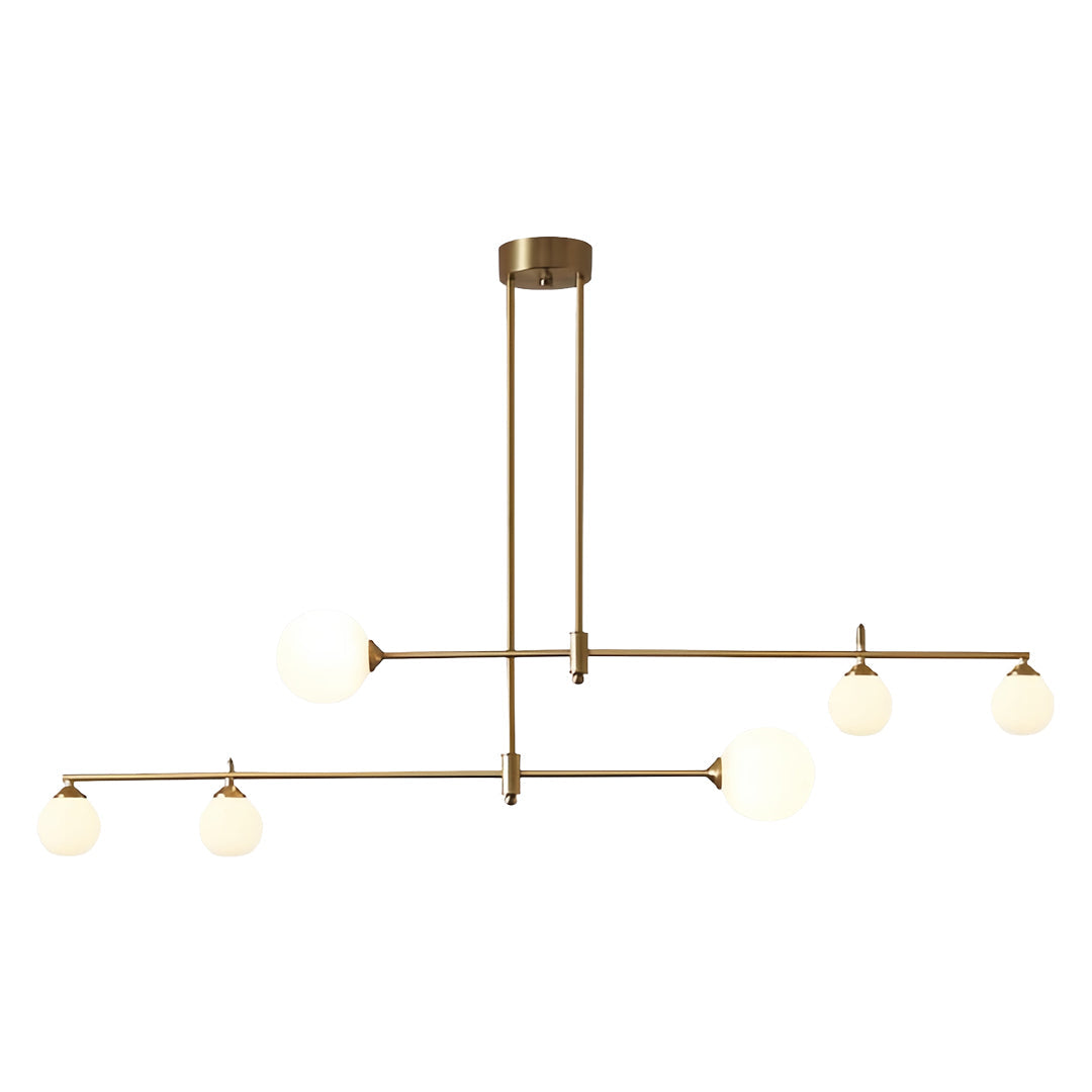 BRYCE BUBBLE GLASS HANGING LANTERN IN GOLD