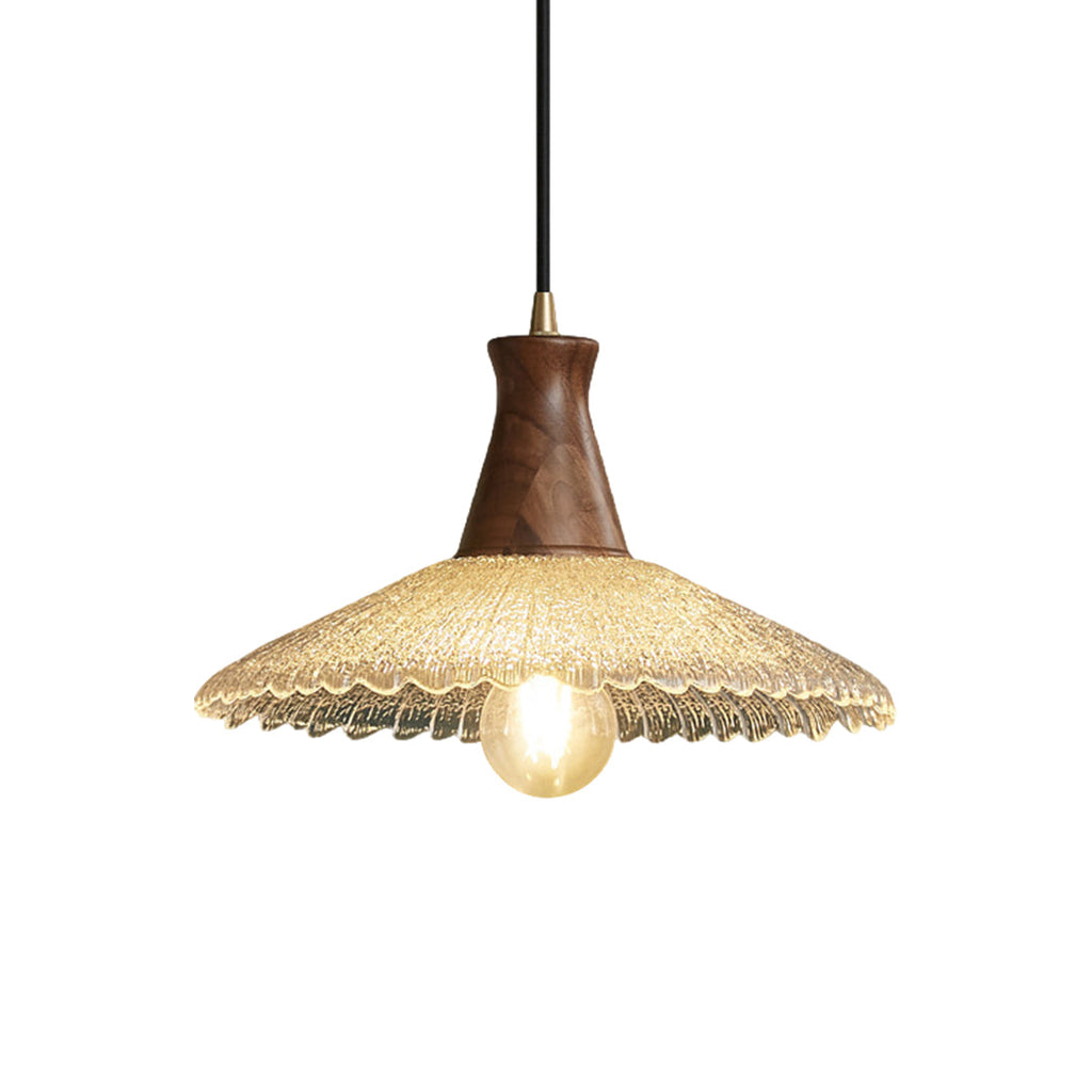 CHATHAM WOODEN WABI SABI GLASS HANGING LAMP