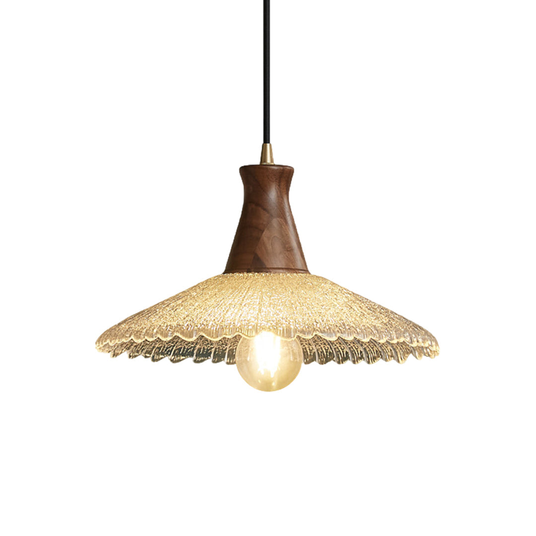 CHATHAM WOODEN WABI SABI GLASS HANGING LAMP