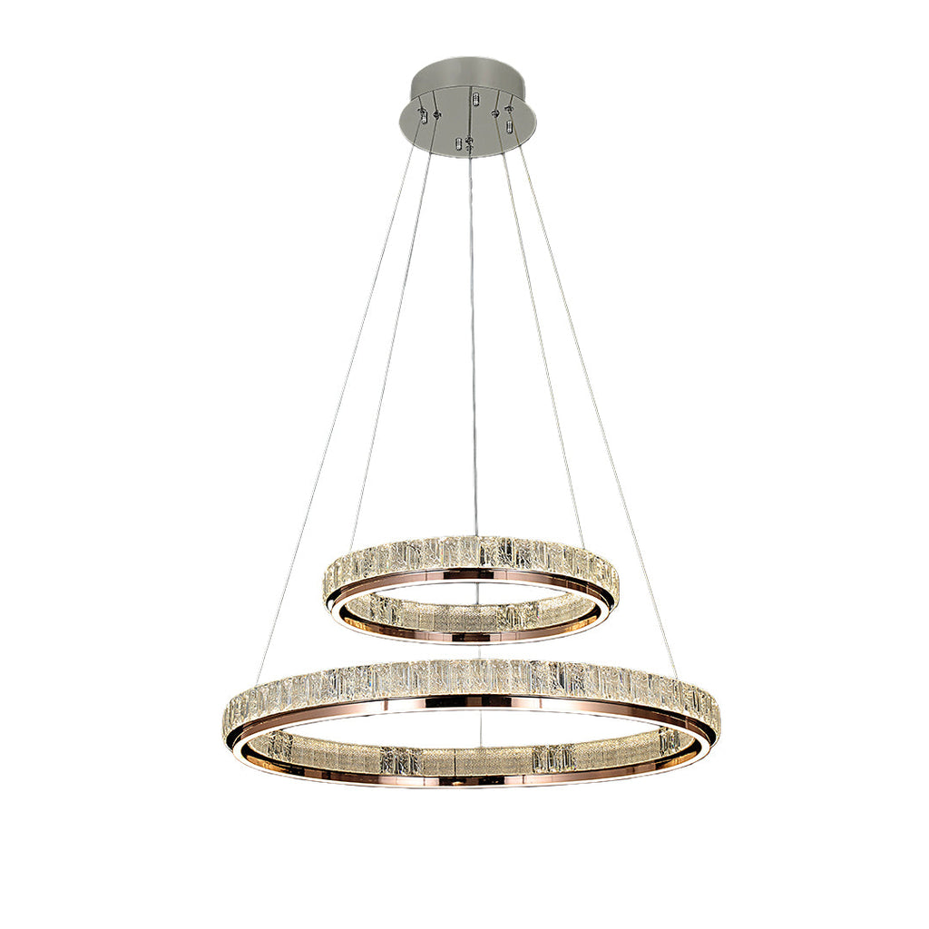 WINDSOR CRYSTAL DRUM CHANDELIER, BROMLEY HORIZONTAL FLAME SCONCES & KENSINGTON SLEEK RECESSED LIGHTS