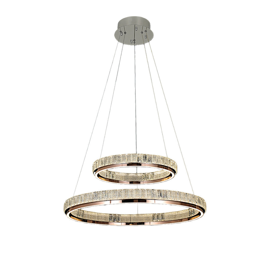 WINDSOR CRYSTAL DRUM CHANDELIER, BROMLEY HORIZONTAL FLAME SCONCES & KENSINGTON SLEEK RECESSED LIGHTS