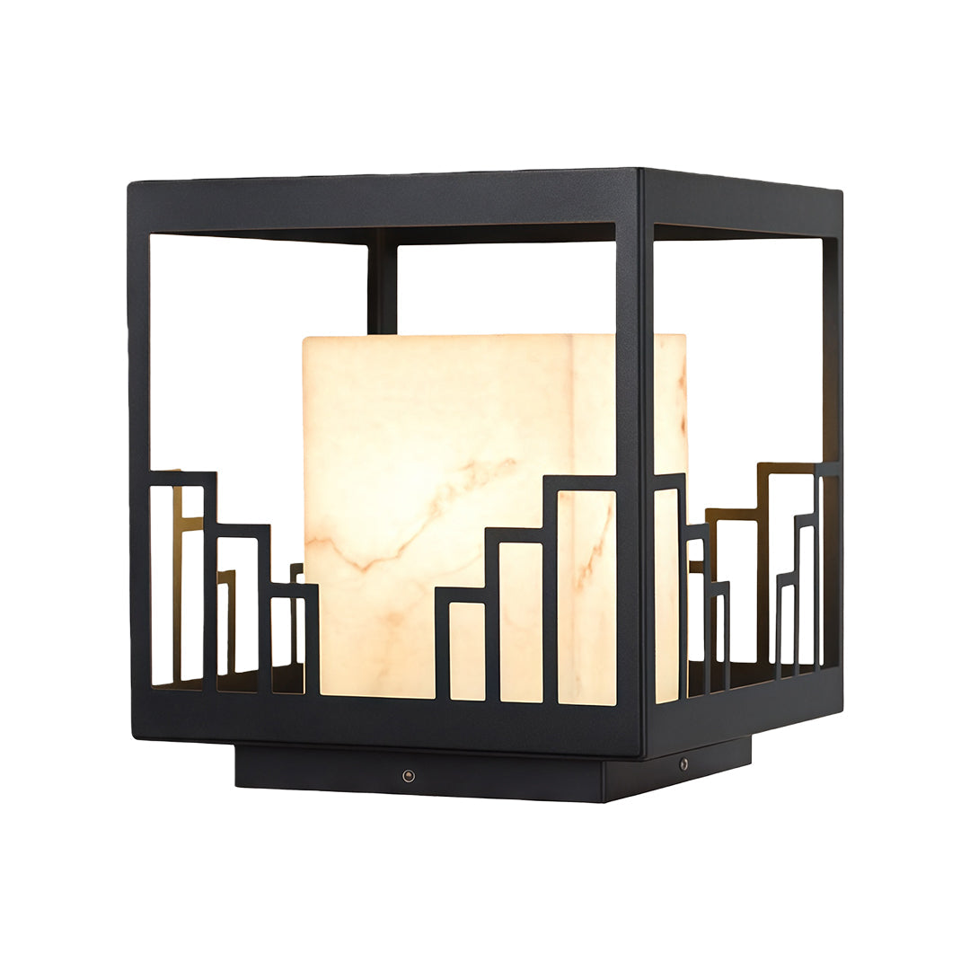 THORNBURY WEATHERED IRON OUTDOOR COLUMN LANTERN