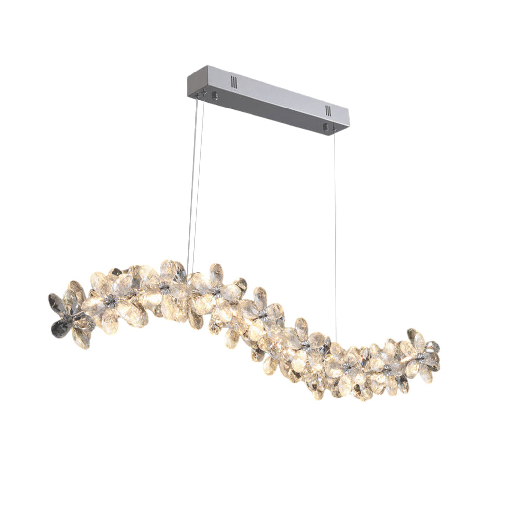 VIOLETTE FLORAL CRYSTAL CANDELABRA CHANDELIER