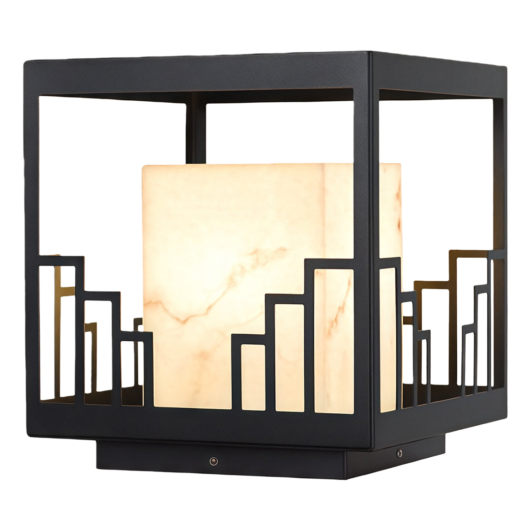 THORNBURY WEATHERED IRON OUTDOOR COLUMN LANTERN