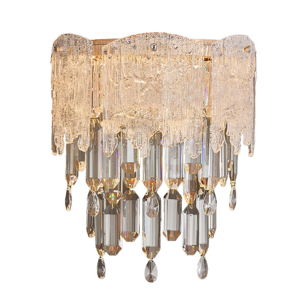 BRAMBLETON CRYSTAL TEARDROP CHANDELIER, "WILLOUGHBY IRON TWISTED WALL SCONCE", "HARTFIELD LUMINOUS RECESSED CEILING SPOTLIGHT