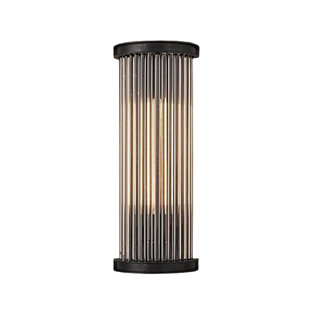 RAVENWOOD VINTAGE SEMI-CIRCULAR GLASS ROD WALL LANTERN