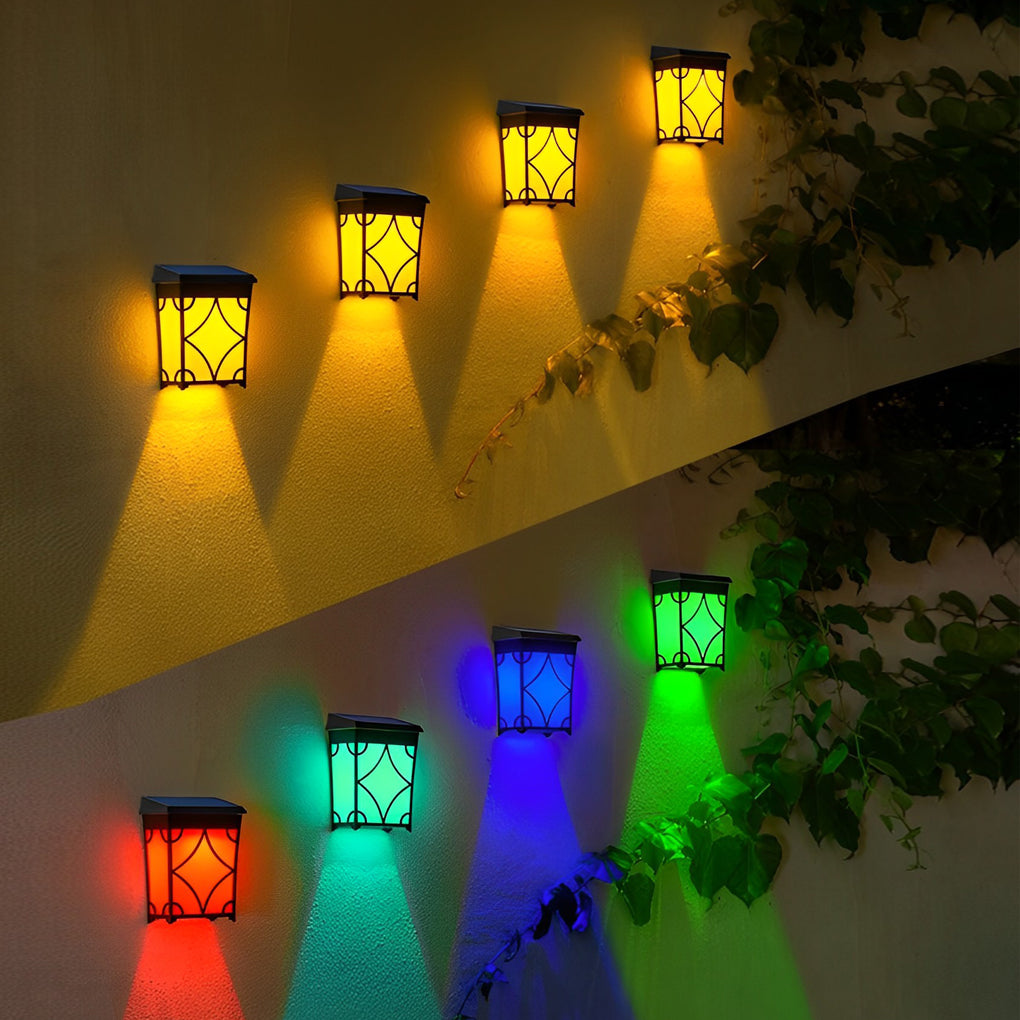 WINDERMERE SOLAR ILLUMINATION WALL SCONCE WITH MOTION DETECTION"  
2. "HARTLEPOOL RGB SOLAR-POWERED MOTION-ACTIVATED WALL LIGHTS