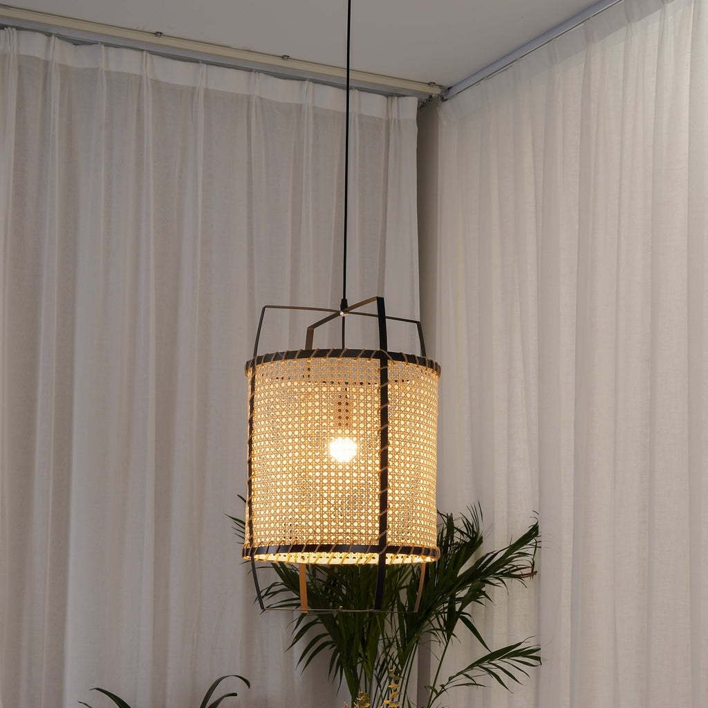 WINTHORPE WOVEN RATTAN CEILING LANTERN