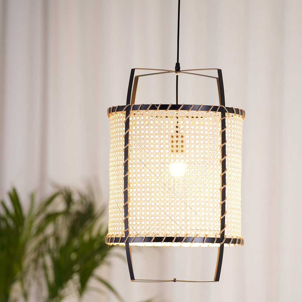 WINTHORPE WOVEN RATTAN CEILING LANTERN