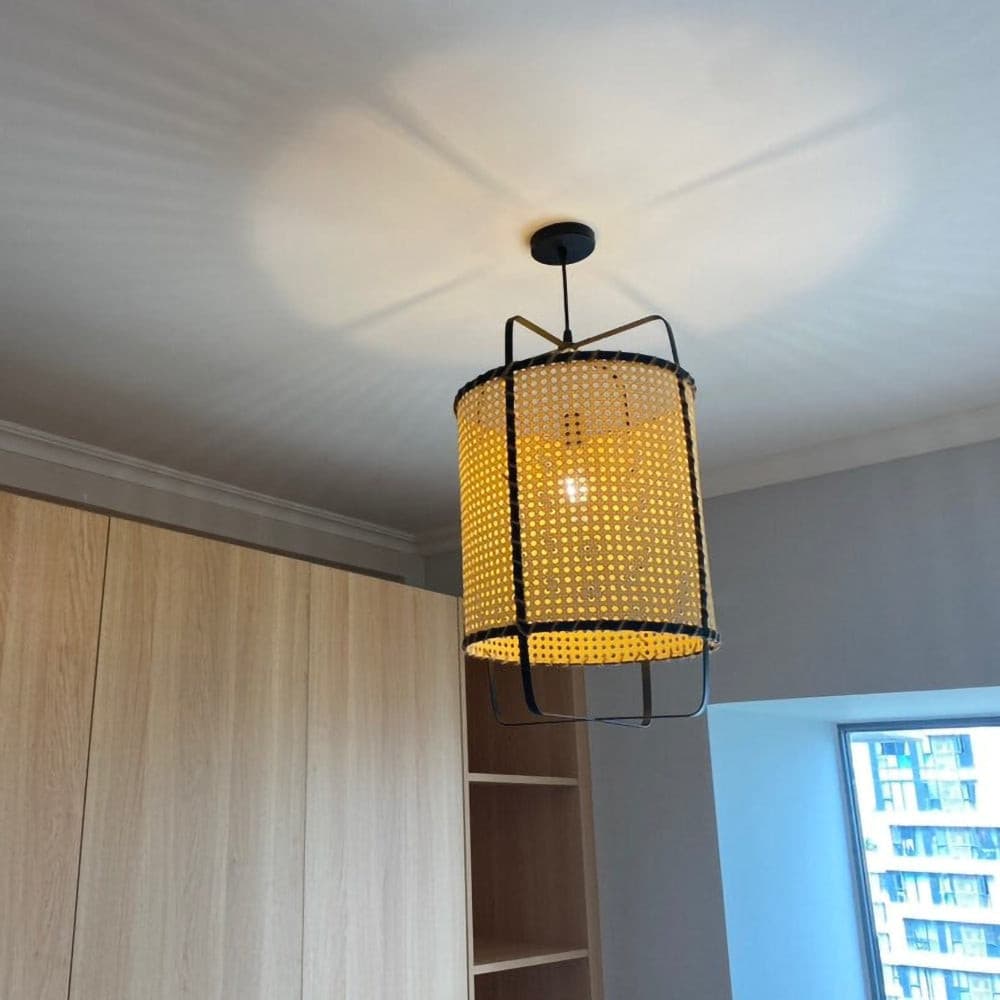 WINTHORPE WOVEN RATTAN CEILING LANTERN