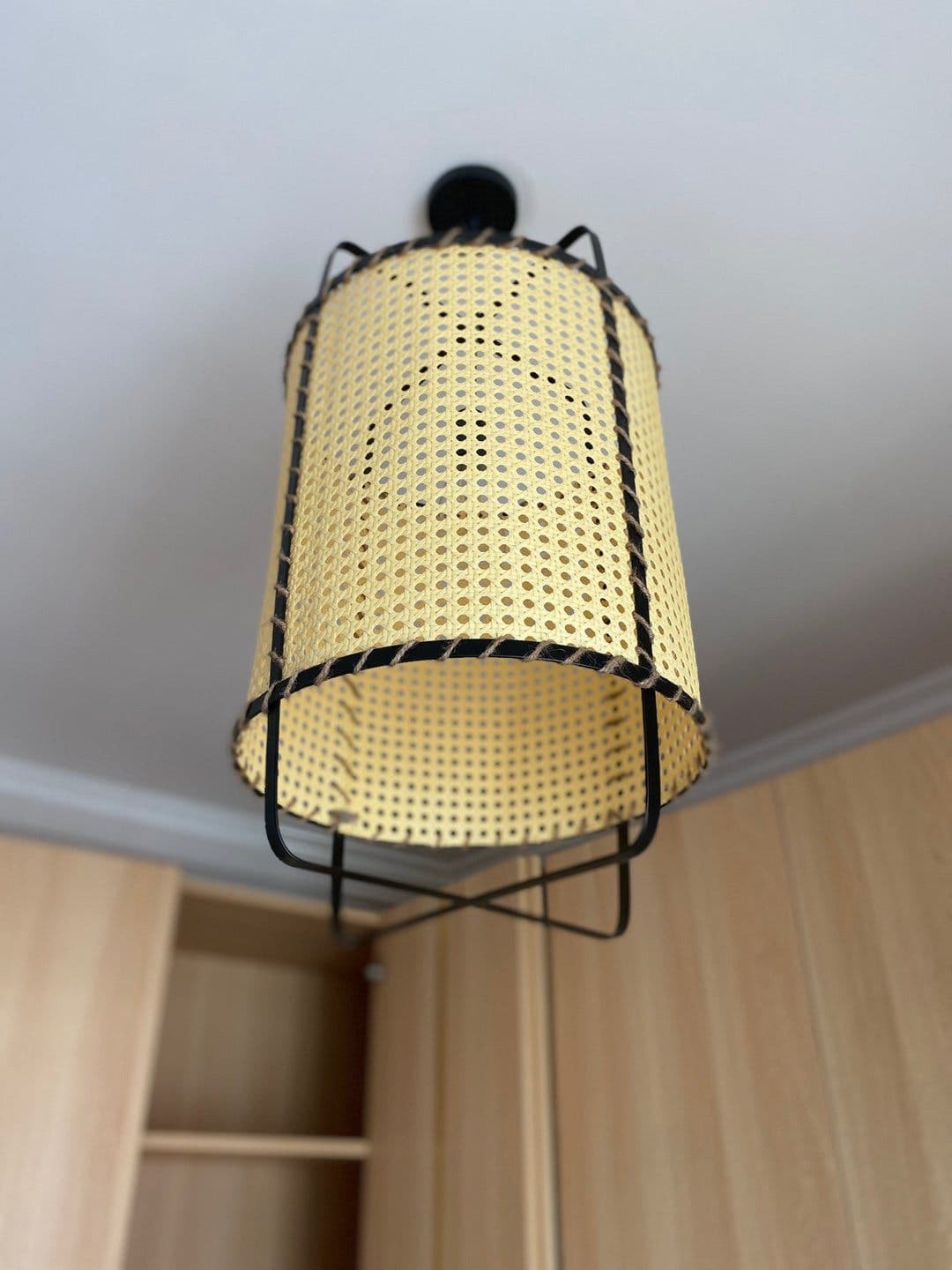 WINTHORPE WOVEN RATTAN CEILING LANTERN