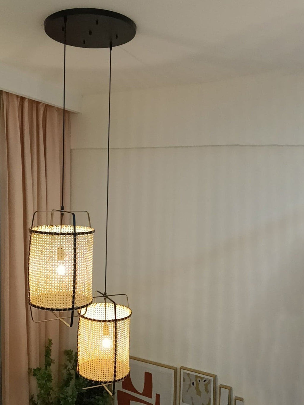 WINTHORPE WOVEN RATTAN CEILING LANTERN