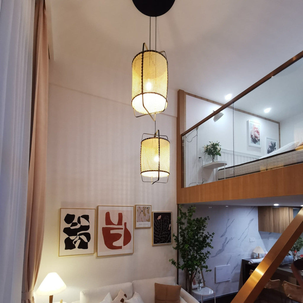 WINTHORPE WOVEN RATTAN CEILING LANTERN